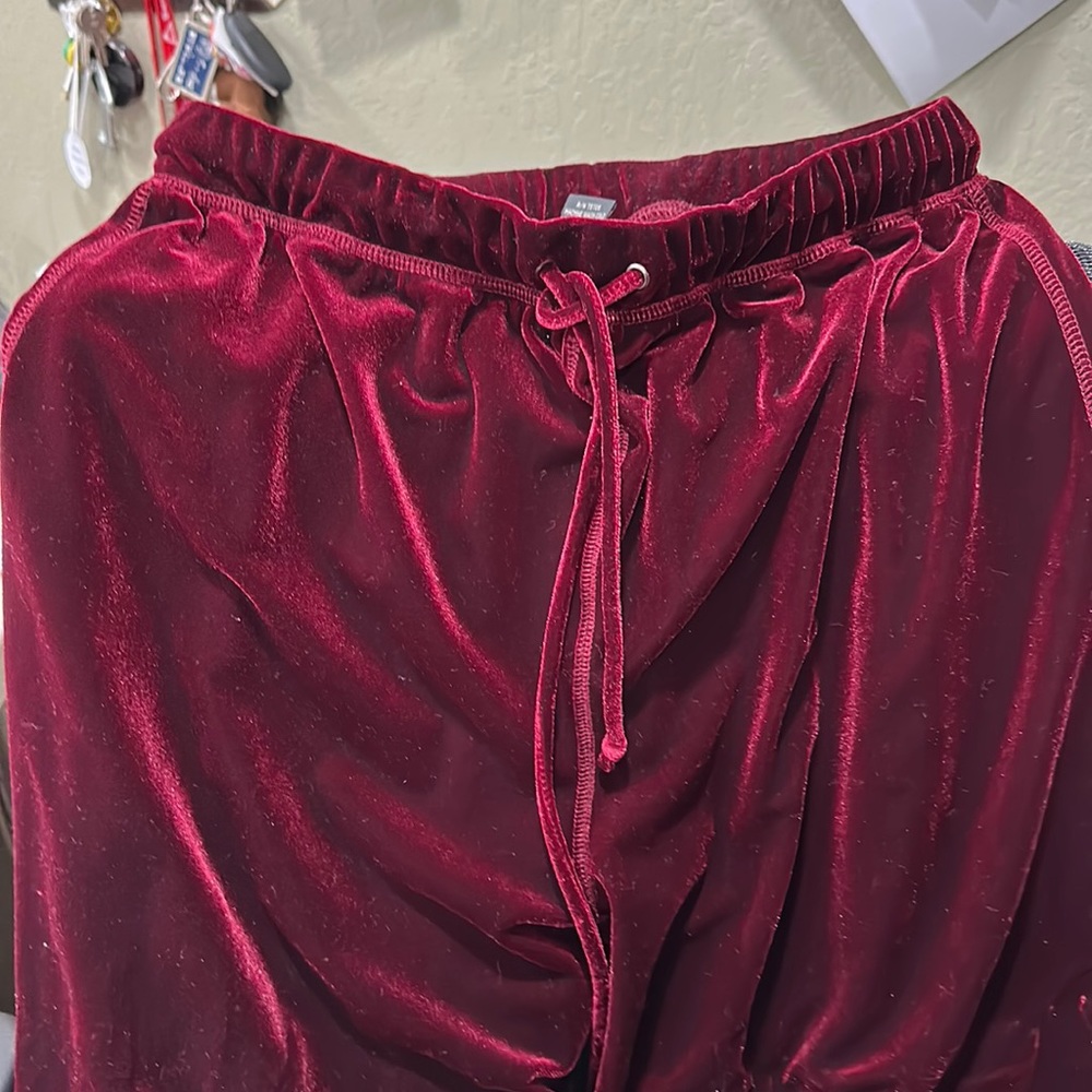 Velvet long pants